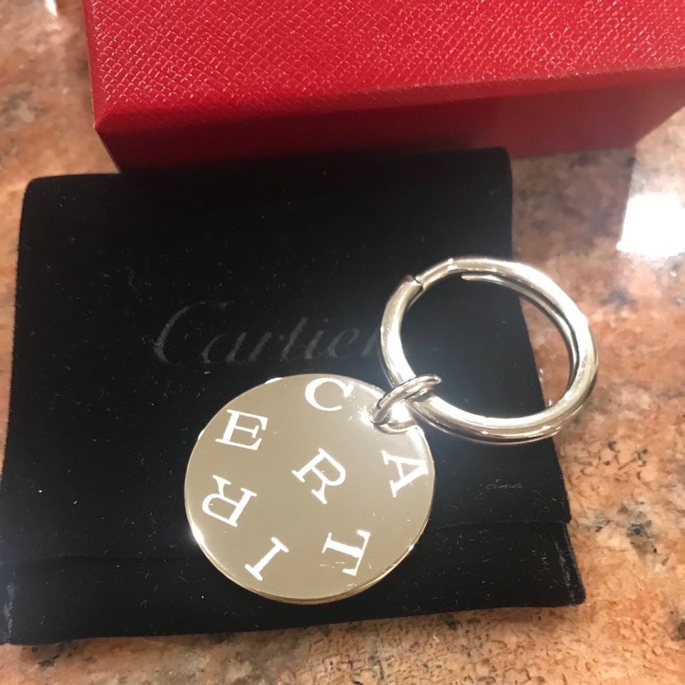 New Cartier stainless steel keyring